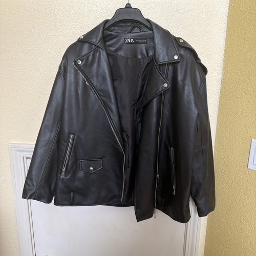 Zara faux leather biker - faux,