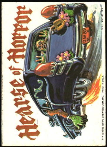 1980 topps weird - topps, hearse