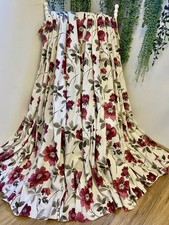 White Plum Burgundy Charcoal Grey Floral Cotton Eyelet Curtains 90Wx68D Lined