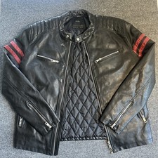 ZARA Mens Leather Jacket Size