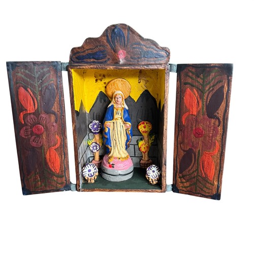 Vintage peruvian retablo folk - vintage,