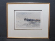 Sir Frank Short RA Amazing Biography Whitby Yorkshire Circa 1900 Seascape