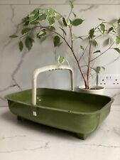 Vintage Geeco plastic garden trug, green