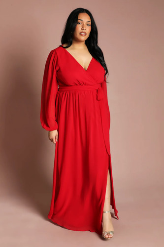Coast red maxi dress - red,