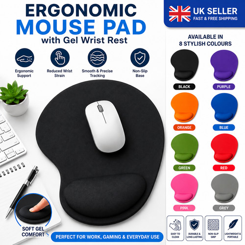Ergonomic mouse pad with gel - ergonomic,