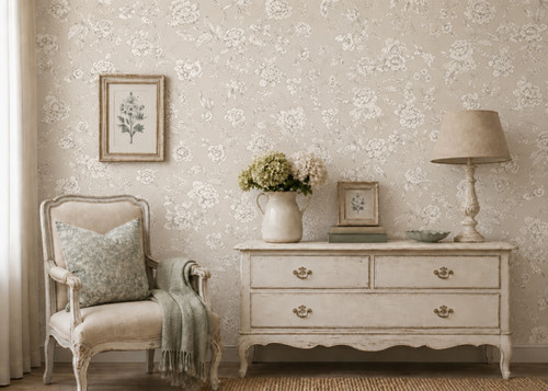 Grey flower wallpaper jardin - flower,