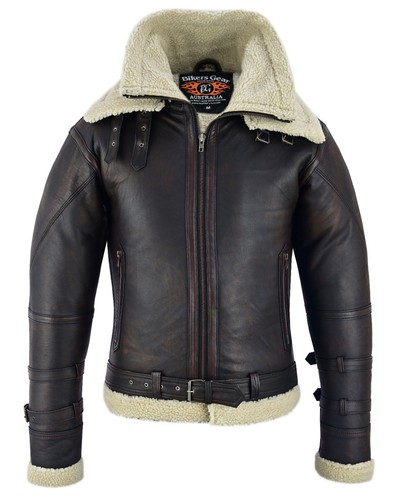 Men aviator bomber sheepskin - men's,