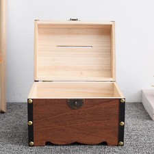 1pc Locking Piggy Bank Wooden