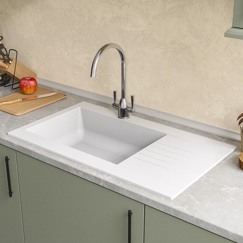 Single bowl inset white - bowl,