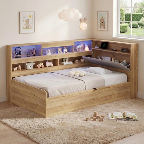 3ft single wooden ottoman - 3ft,