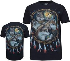 New Wolf Dream Catcher Wolves Biker Native American Indian T - Shirt M - 4XL