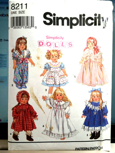 Simplicity 8211 doll - simplicity, 18"