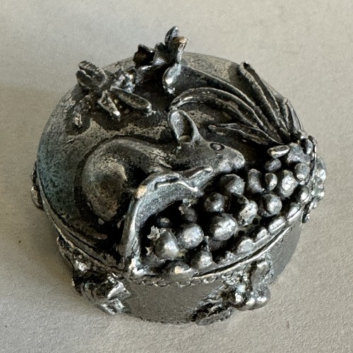 Little pewter trinket box - little,