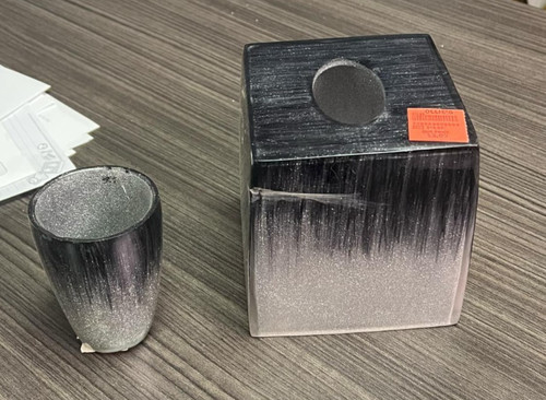 Black and silver glitter - black,