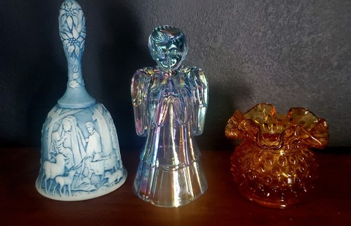 Fenton blue carnival glass - fenton,