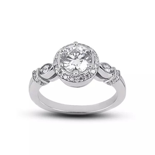 Side stone engagement ring - side,