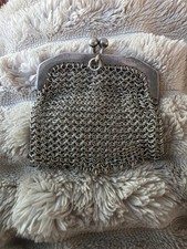 Antique Silver Tone Mesh Chain