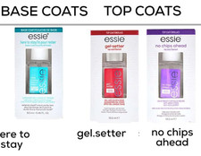 Essie Gel Setter, Here To Stay Base Coat, No Chips Away Top Coat Nail Polish
