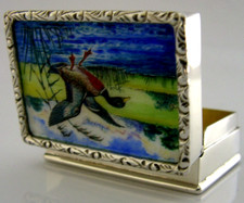 RARE STERLING SILVER ENAMEL