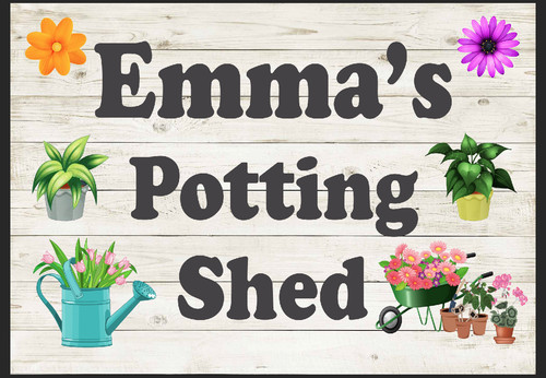 Personalised potting shed - personalised,