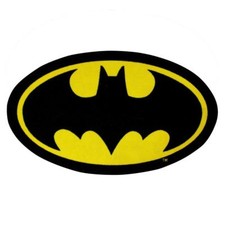 BATMAN RUG SHAPED FLOOR MAT BAT040 CHILDRENS BOYS BEDROOM OFFICIAL