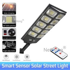 Commercial 1000000LM LED Outdoor Solar Street Light Road Wall Flood PIR Lamp