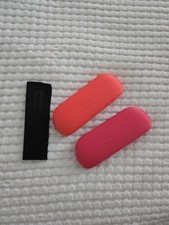 2x SPECSAVER hard Glasses Case Pink & Orange With Cleaning Cloth
