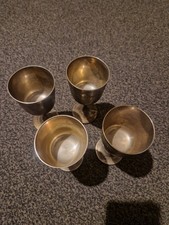 4 x  silver plated tumblers -