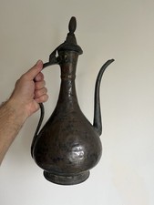 Antique Islamic Ottoman Jug Ewer Large Size Hand Made Copper Brass