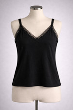 Primark Black Frill Vest Size
