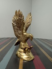 Vintage Brass Eagle Statue –
