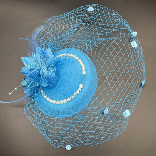 Vintage wedding veil hat pearl - vintage,