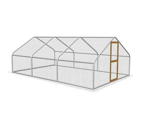 Walk chicken run steel - in,