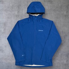 Mens Blue Berghaus Gore-Tex Lightweight Hooded Waterproof Jacket (Size L) S692