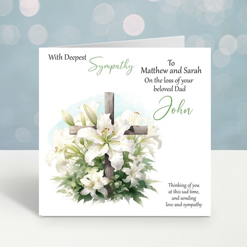 Personalised sympathy card - sympathy,