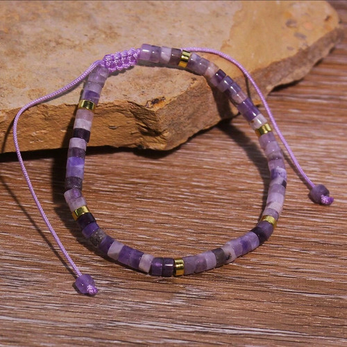Boho amethyst stone coconut - stone,