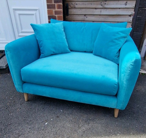 Loaf turquoise loveseat velvet - loaf,