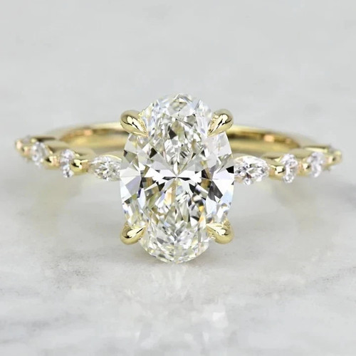 White moissanite ct oval - white,
