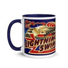 LIGHTNING SWIRL RIDE Mug Fairground Art Coffee / Tea Mug - FunFair Skid Carnival