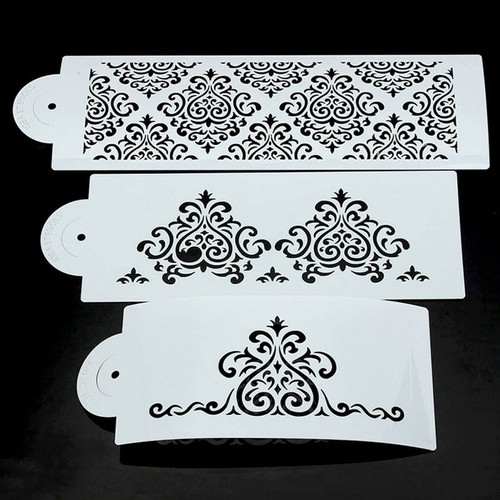 Pcs cake stencils fondant - 3,