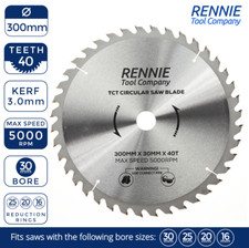 300mm x 40T TCT Circular Wood