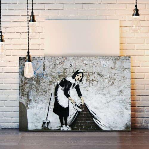Banksy sweeper canvas - sweeper, art