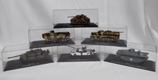 Diecast Military Tank Collection with Display Cases - R30a