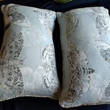 2 Voyage Maison Moth  & tweed Cushions 57cm by 29cm approx 