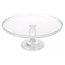 Large glass cake - large, footed