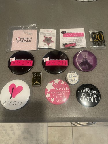 Avon representative pins - avon, 12