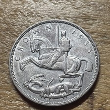 1935 George V Rocking Horse Silver 0.500 Crown #156