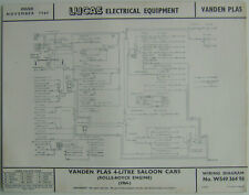 Original Lucas Wiring Diagram for 1964 Vanden Plas 4 Litre Rolls Royce Engine