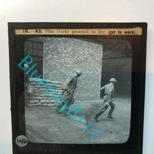 WW2 Home Front AFS Fire fighting Glass Slide Fire Fighting party Run to Fire