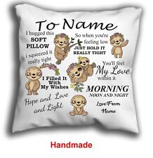 Personalised Sloth Cushion Cuddle Sloth Pillow Cushion